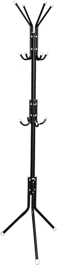 12 Hook Clothing Rack Stand - Freestanding Entryway Organizer