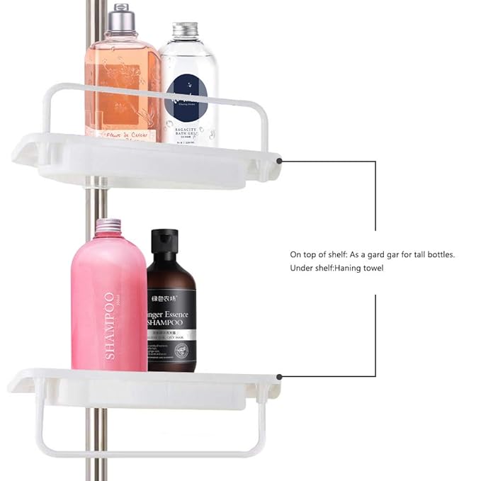 Multi-function Corner Shelf - Space Saving Storage Organizer