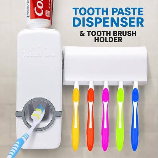 Wall Mounted Toothbrush Holder with Dispenser
