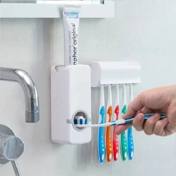 Wall Mounted Toothbrush Holder with Dispenser