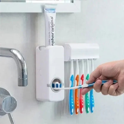 Wall Mounted Toothbrush Holder with Dispenser